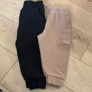 Kids' Black and Tan Jogger Pants